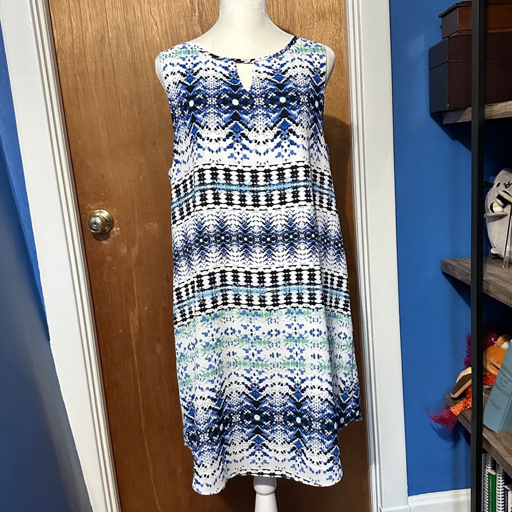 love...ady Multicolor Patterned Cutout Dress